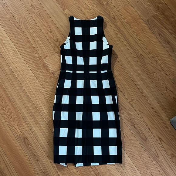Banana Republic Black & White Check Midi Dress - Picture 4 of 5
